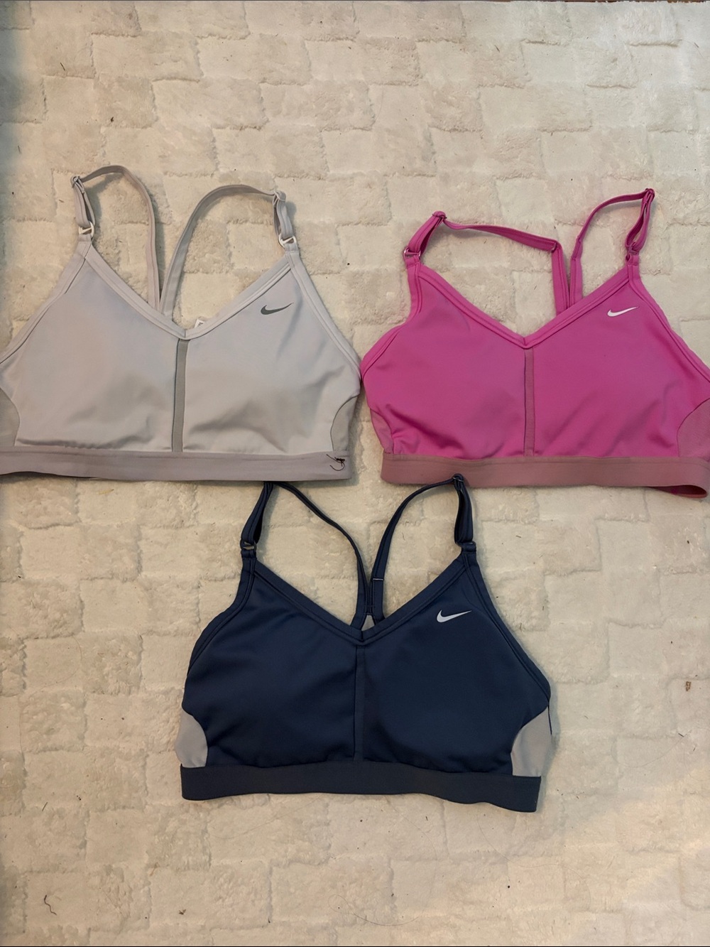 Nike Women's Sports Bra Pack - Pink, Light Gray, Navy